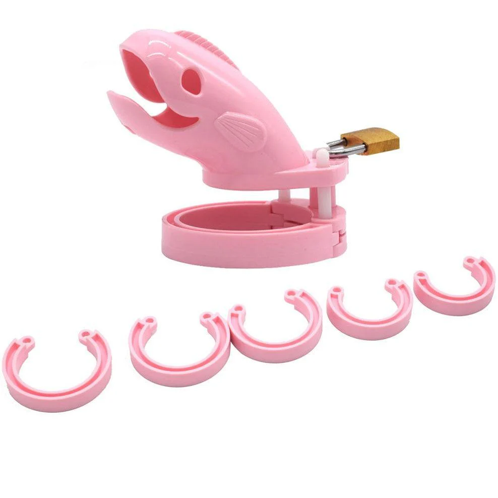 Plastik Peniskäfig für Männer - The fish rosa - Image 3
