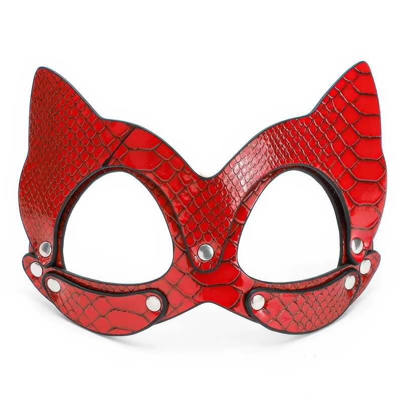 Rote Luxusbdsmmaske - Image 8