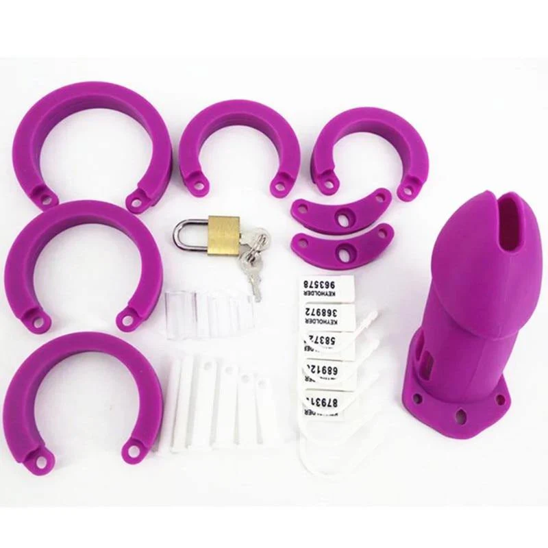 Silikon Keuschheitskäfig Mann - GB6000S Purple - Image 5