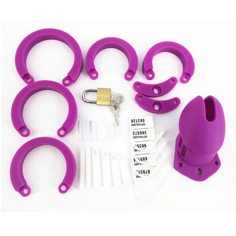 Silikon Keuschheitskäfig Mann - GB6000S Purple - Image 6