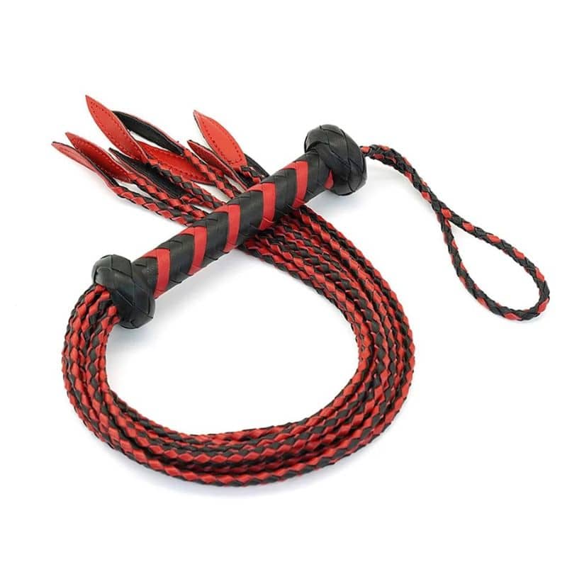 Sm Leder peitsche Rot