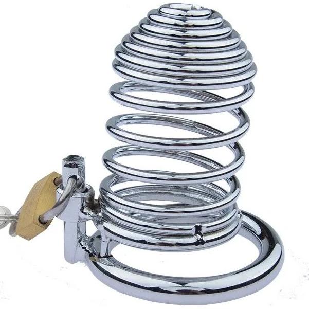 Keuschheitskäfig Für Männer Metall Spirale - Image 3