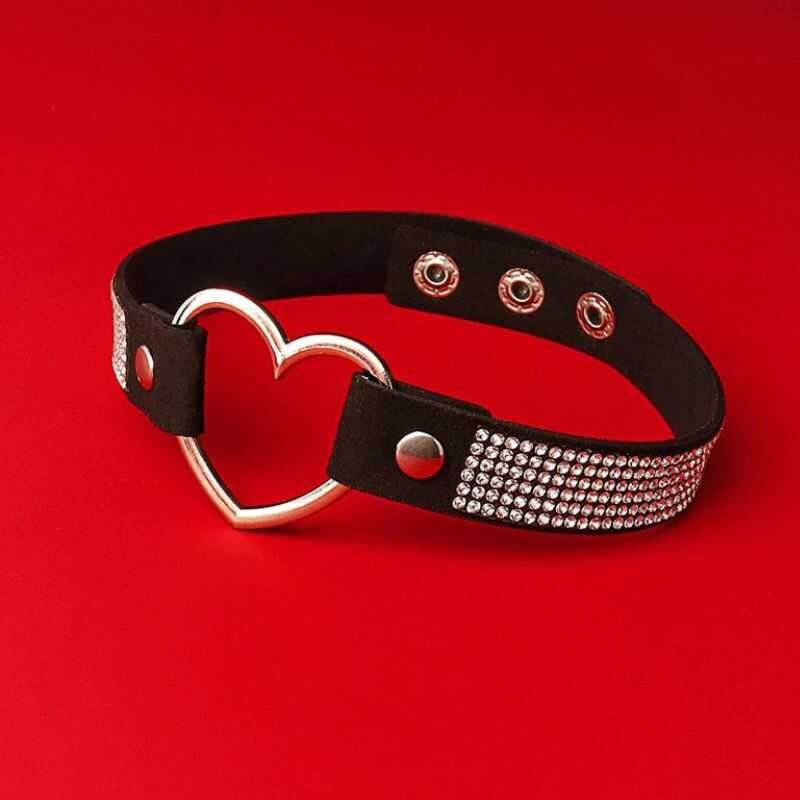 BDSM Halsband mit strasssteinen - Image 3