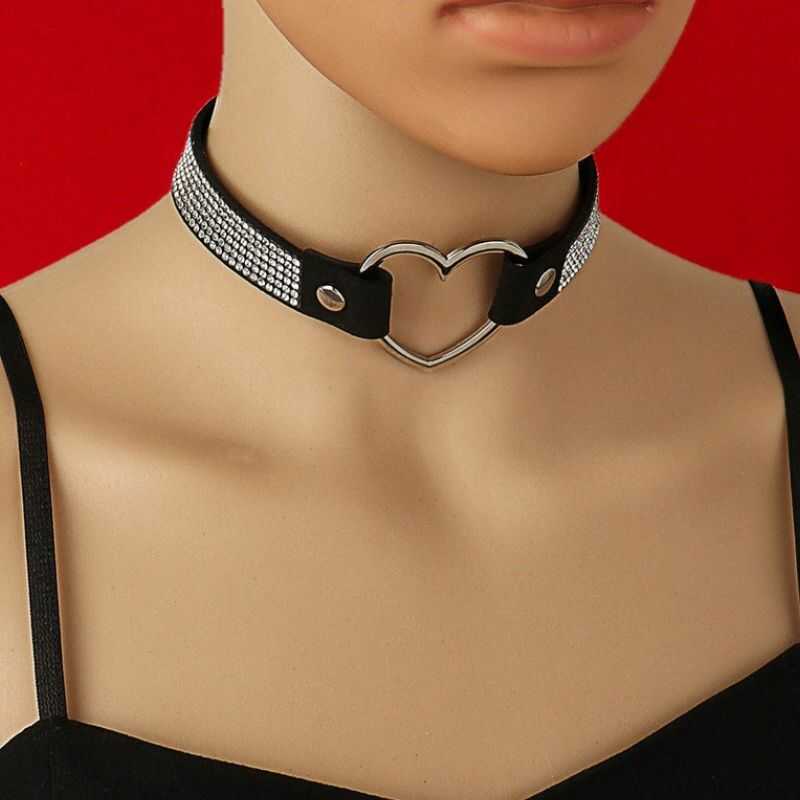 BDSM Halsband mit strasssteinen - Image 4