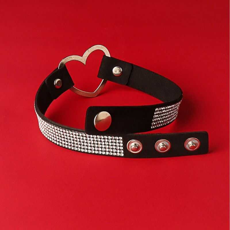 BDSM Halsband mit strasssteinen - Image 5