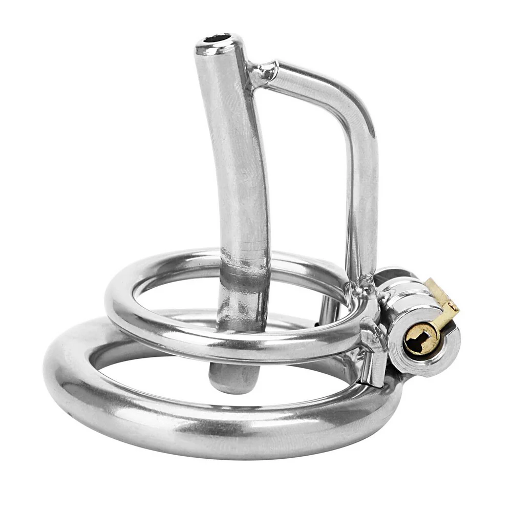 U12 Metall-Keuschheitskäfig mit Katheter - Image 6