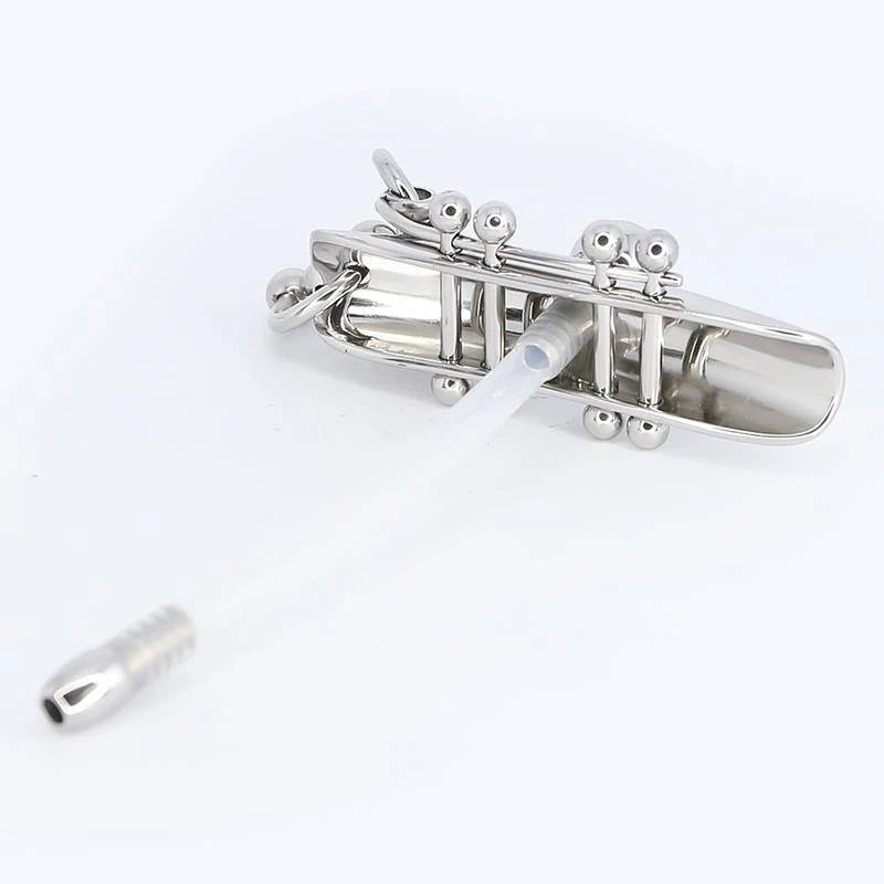 Weibliche Keuschheitsvorrichtung mit Harnröhrensonde und Schamlippen und Christina-Piercings - Image 6