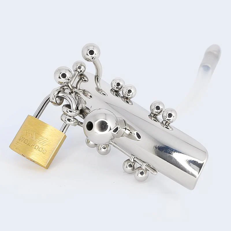 Weibliche Keuschheitsvorrichtung mit Harnröhrensonde und Schamlippen und Christina-Piercings - Image 9